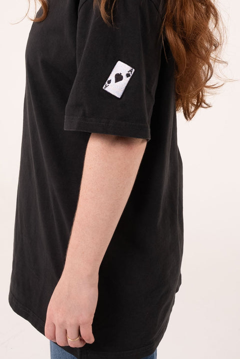 Oversized Aces Embroidered T-shirt